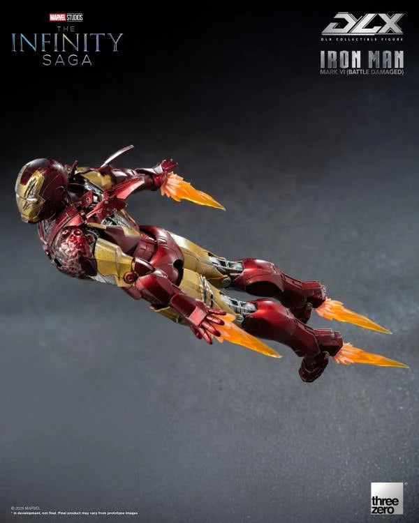 PREORDER Marvel: The Infinity Saga DLX Iron Man Mark 6 (Battle Damaged Ver.) 1/12 Scale Action Figure