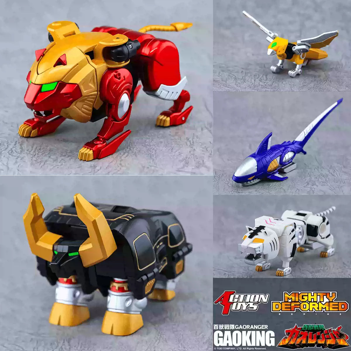 PREORDER Action Toys - MIGHTY DEFORMED GaoKing Hyakujuu Sentai Gaoranger (Licensed)