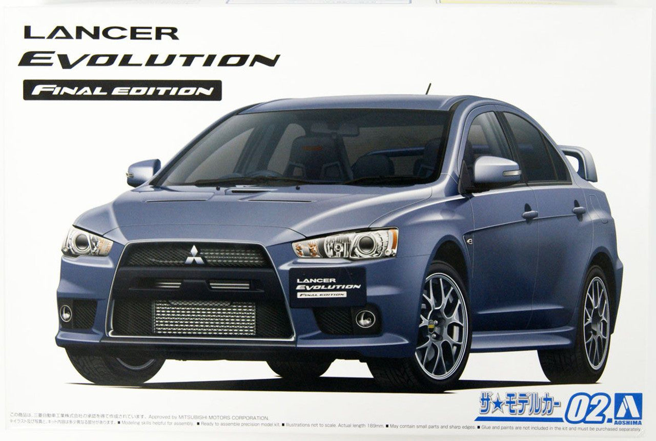 PREORDER Aoshima The Model Car 1/24 Mitsubishi CZ4A Lancer Evolution Final Edition '15 Plastic Model