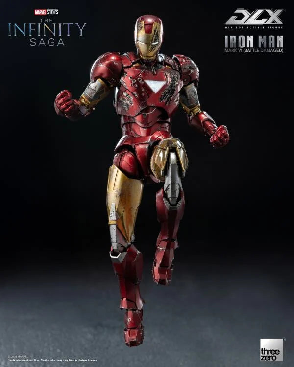 PREORDER Marvel: The Infinity Saga DLX Iron Man Mark 6 (Battle Damaged Ver.) 1/12 Scale Action Figure