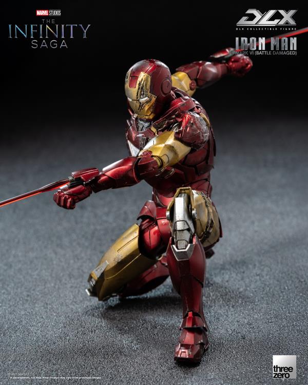 PREORDER Marvel: The Infinity Saga DLX Iron Man Mark 6 (Battle Damaged Ver.) 1/12 Scale Action Figure