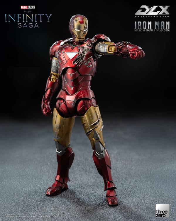 PREORDER Marvel: The Infinity Saga DLX Iron Man Mark 6 (Battle Damaged Ver.) 1/12 Scale Action Figure