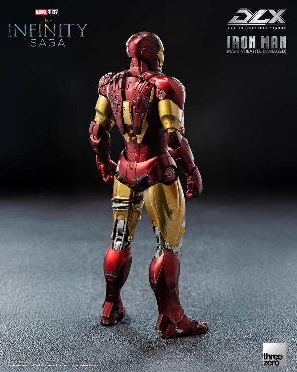 PREORDER Marvel: The Infinity Saga DLX Iron Man Mark 6 (Battle Damaged Ver.) 1/12 Scale Action Figure