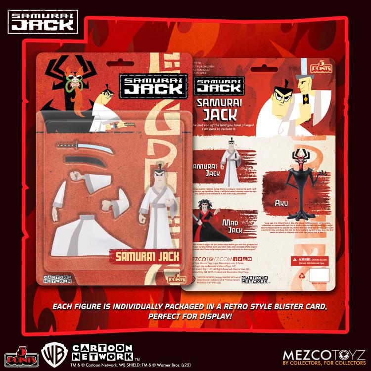 PREORDER Samurai Jack 5 Points Deluxe Action Figure Set (Samurai Jack + Aku + Mad Jack)
