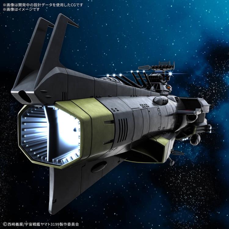 PREORDER Be Forever Yamato: REBEL 3199 Earth Defense Force Hyuuga-class Combat Space Carrier DCV-01 Hyuuga 1/1000 Scale Model Kit