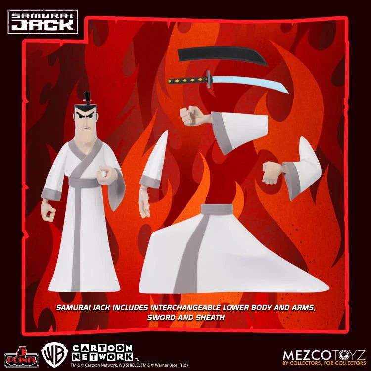 PREORDER Samurai Jack 5 Points Deluxe Action Figure Set (Samurai Jack + Aku + Mad Jack)