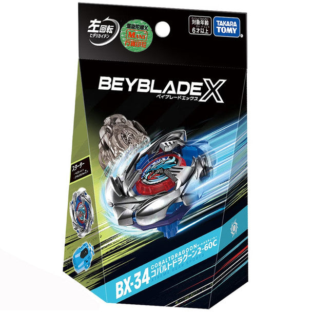 IN STOCK BeybladeX BX-34 STARTER COBALTDRAGOON 2-60C