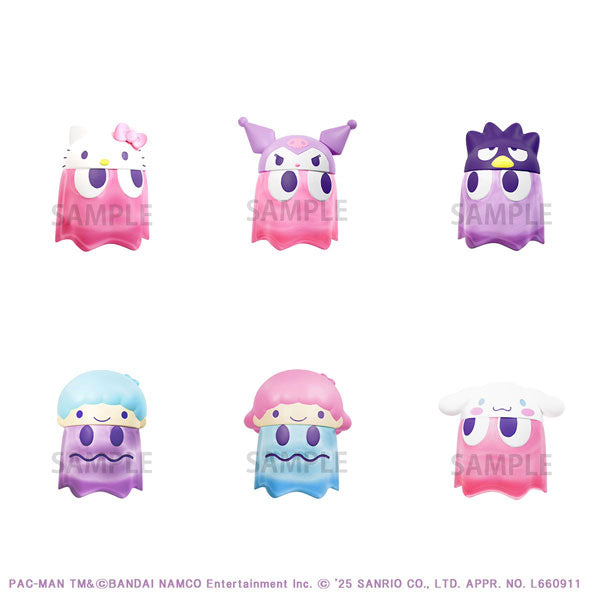 PREORDER Pac-Man x Sanrio Characters Chibi Collect Figure Vol.2 Clear Color ver. 6Pack BOX