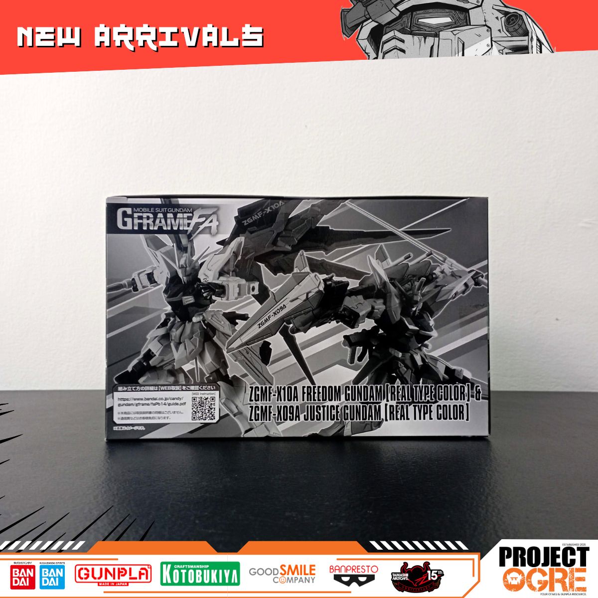 IN STOCK Premium Bandai MOBILE SUIT GUNDAM G-FRAME FA FREEDOM GUNDAM (REAL TYPE COLOUR) & JUSTICE GUNDAM (REAL TYPE COLOUR)