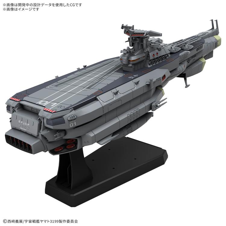 PREORDER Be Forever Yamato: REBEL 3199 Earth Defense Force Hyuuga-class Combat Space Carrier DCV-01 Hyuuga 1/1000 Scale Model Kit
