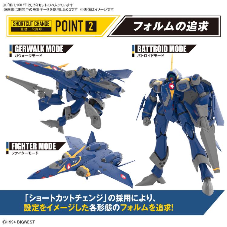 PREORDER Macross Plus HG YF-21 (Guld Goa Bowman Ver.) 1/100 Scale Model Kit