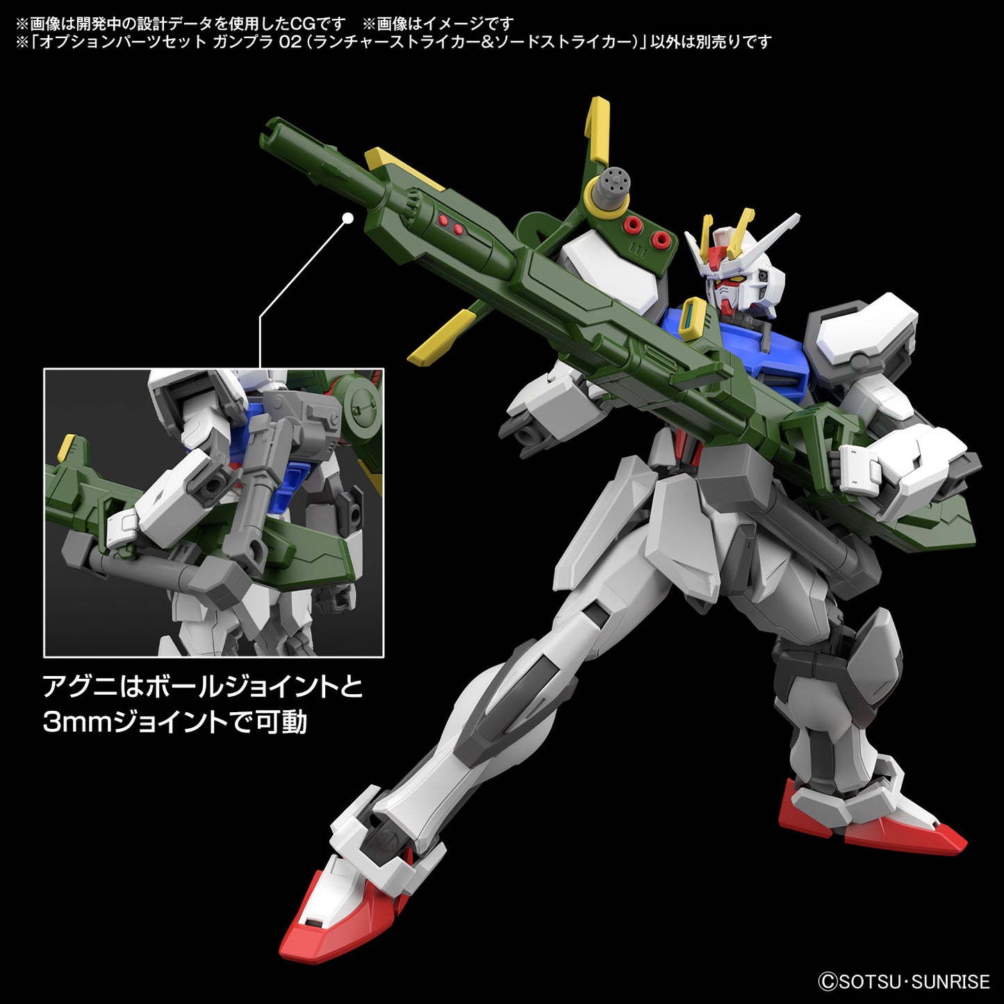 PREORDER OPTION PARTS SET GUNPLA 02 (LAUNCHER STRIKER & SWORD STRIKER)