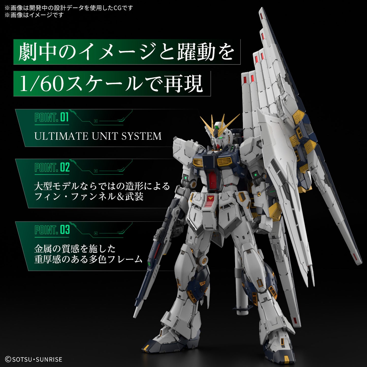 PREORDER PG UNLEASHED 1/60 ν GUNDAM / Nu Gundam