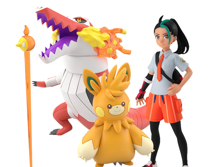 PREORDER Pokemon Scale World Paldea Region Nemona, Skeledirge, & Pawmot Figure Set