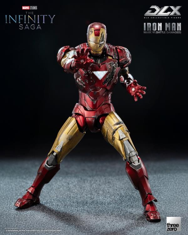 PREORDER Marvel: The Infinity Saga DLX Iron Man Mark 6 (Battle Damaged Ver.) 1/12 Scale Action Figure