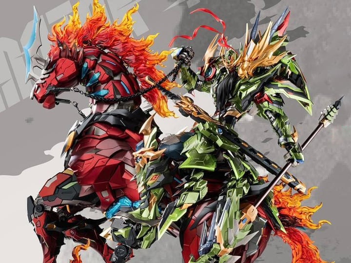 PREORDER Legend of Star General MNQ-XH09X Guan Yu & Red Flame Fire Dragon Horse 1/72 Scale Figure