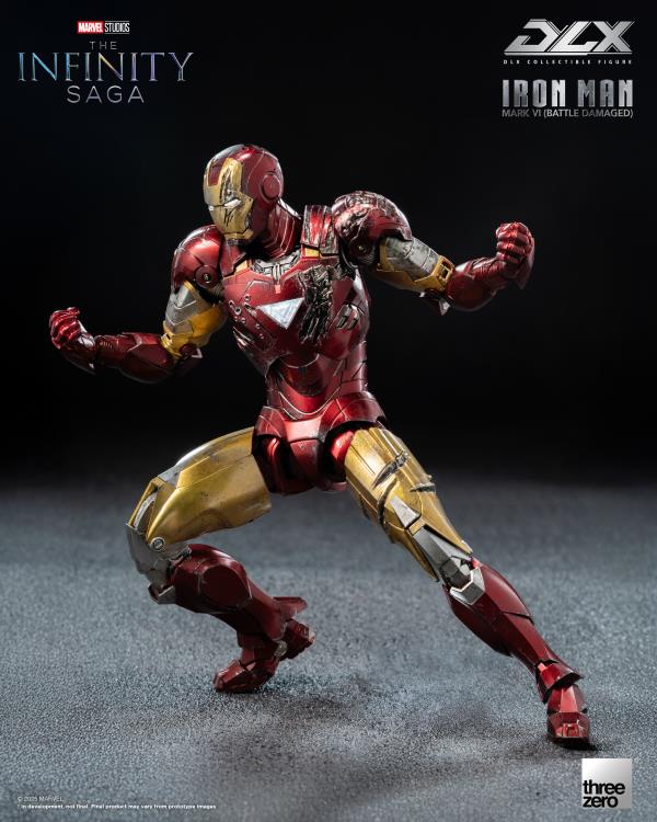 PREORDER Marvel: The Infinity Saga DLX Iron Man Mark 6 (Battle Damaged Ver.) 1/12 Scale Action Figure