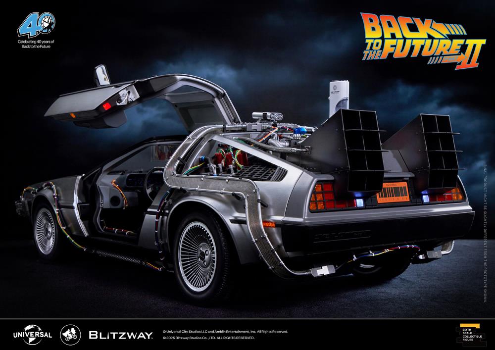 PREORDER Back to the Future Part II DeLorean 1/6 Scale Vehicle