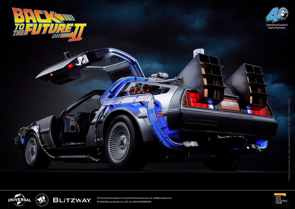 PREORDER Back to the Future Part II DeLorean 1/6 Scale Vehicle