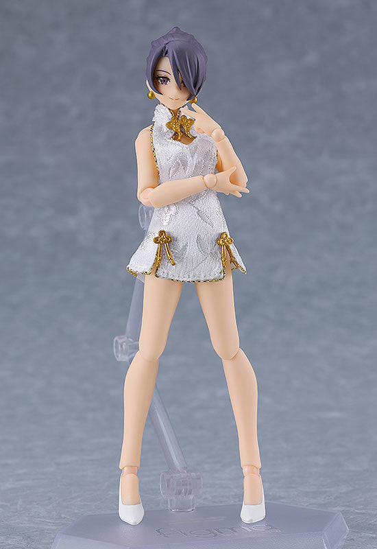 PREORDER figma Female Body (Mika) with Mini Skirt Chinese Dress Outfit (White)