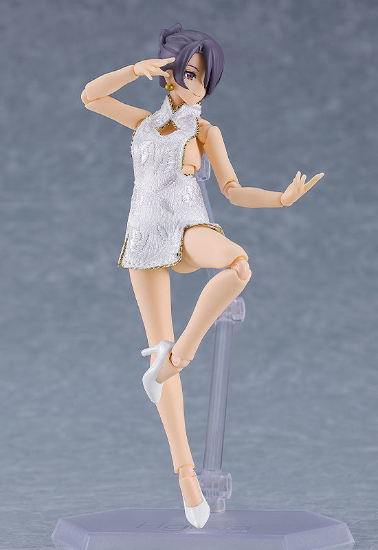 PREORDER figma Female Body (Mika) with Mini Skirt Chinese Dress Outfit (White)