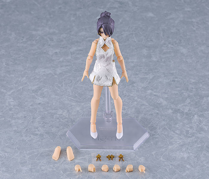 PREORDER figma Female Body (Mika) with Mini Skirt Chinese Dress Outfit (White)