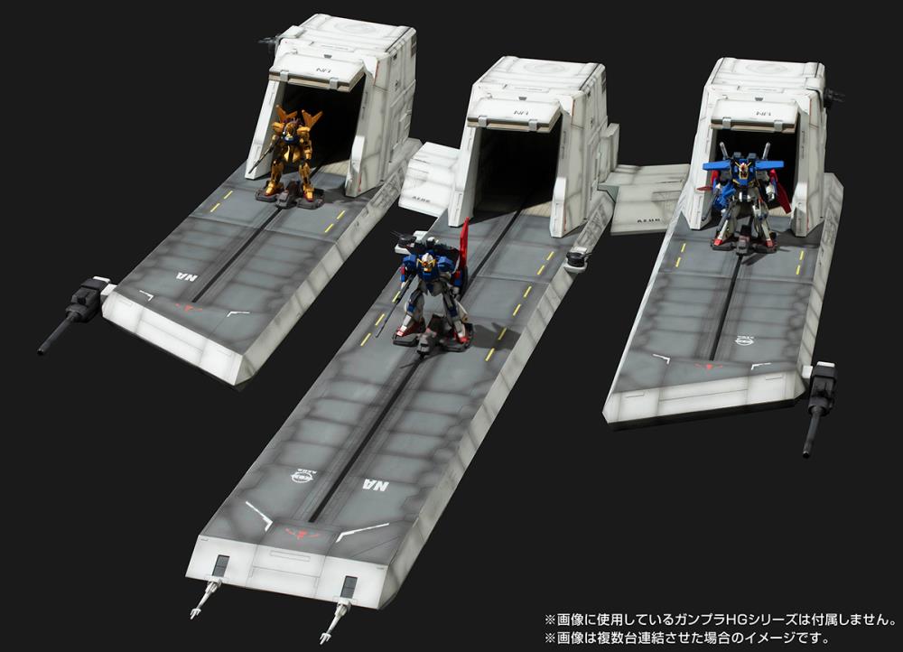 PREORDER Mobile Suit Gundam Realistic Model Series 1/144 Scale Gundam ZZ Nahel Argama Catapult Deck