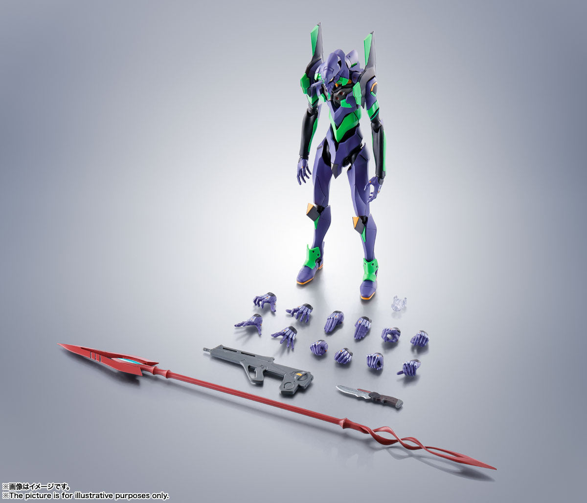 PREORDER ROBOT Damashii (SIDE EVA) Evangelion Unit 1 + Cassius Spear (Renewal Color Edition) - Reissue