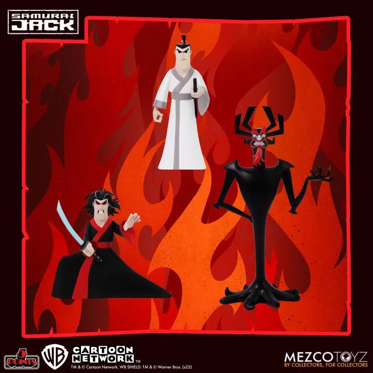 PREORDER Samurai Jack 5 Points Deluxe Action Figure Set (Samurai Jack + Aku + Mad Jack)