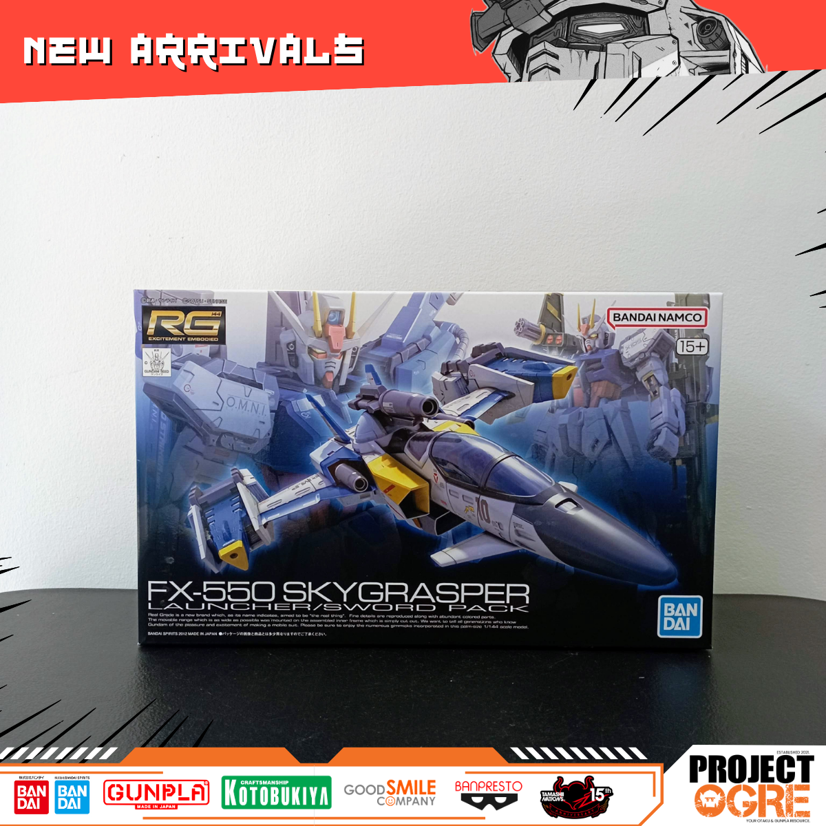 IN STOCK RG 1/144 FX550 Skygrasper Launcher / Sword Gundam Seed