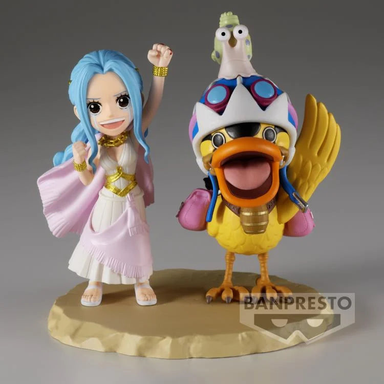 PREORDER One Piece World Collectable Figure Log Stories Nefertari Vivi & Karoo