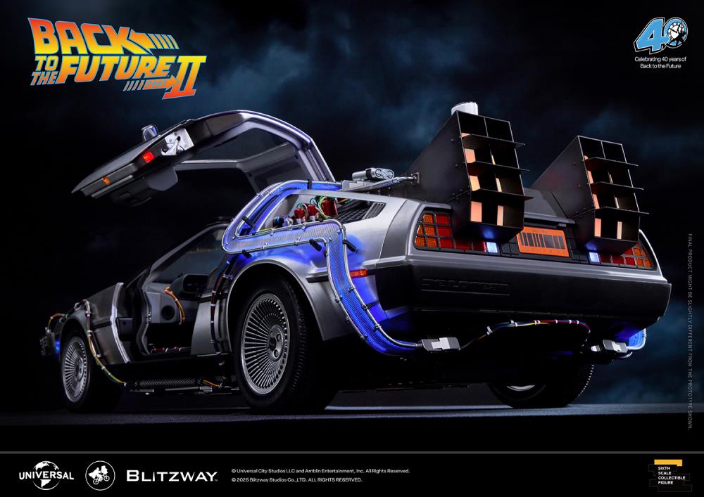 PREORDER Back to the Future Part II DeLorean 1/6 Scale Vehicle
