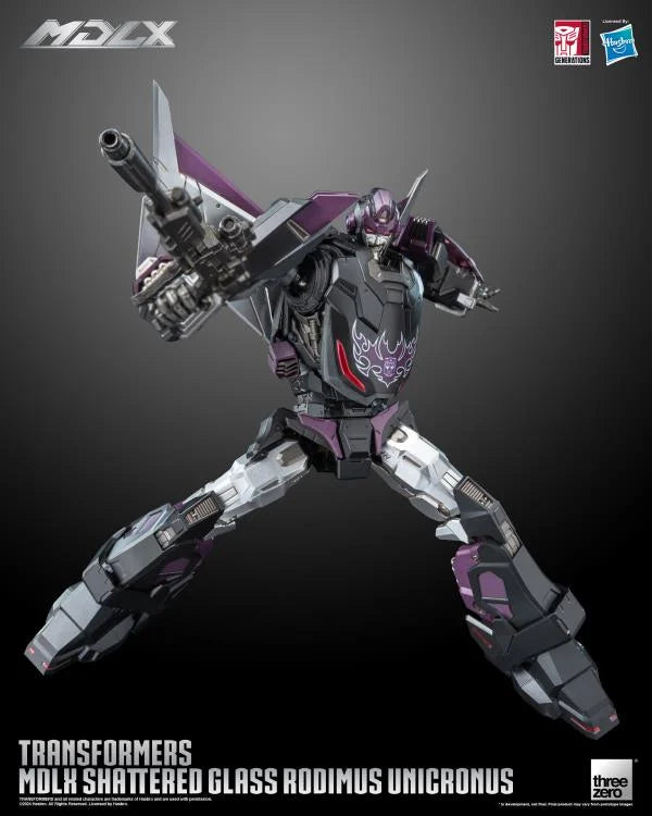 PREORDER Transformers MDLX Articulated Figure Series Shattered Glass Rodimus Unicronus