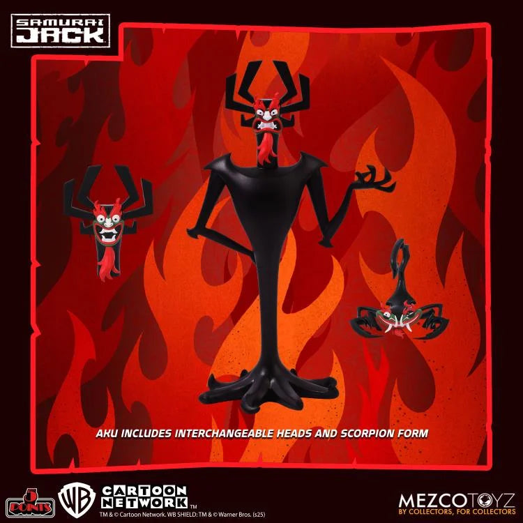PREORDER Samurai Jack 5 Points Deluxe Action Figure Set (Samurai Jack + Aku + Mad Jack)