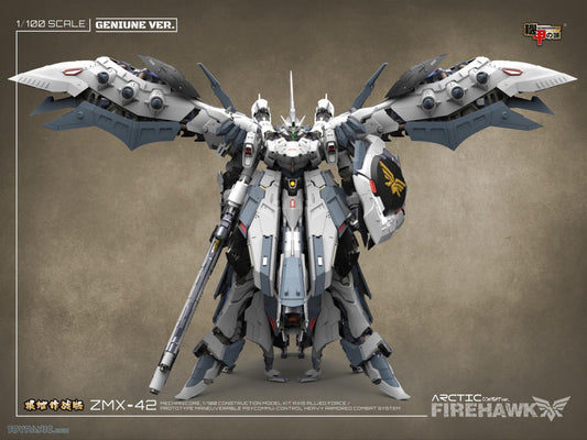 PREORDER Mechanicore 1/100 (MEC10-ARC) ZMX-42 FIREHAWK ARCTRIC COMBAT MODE White Nightingale Model Kit