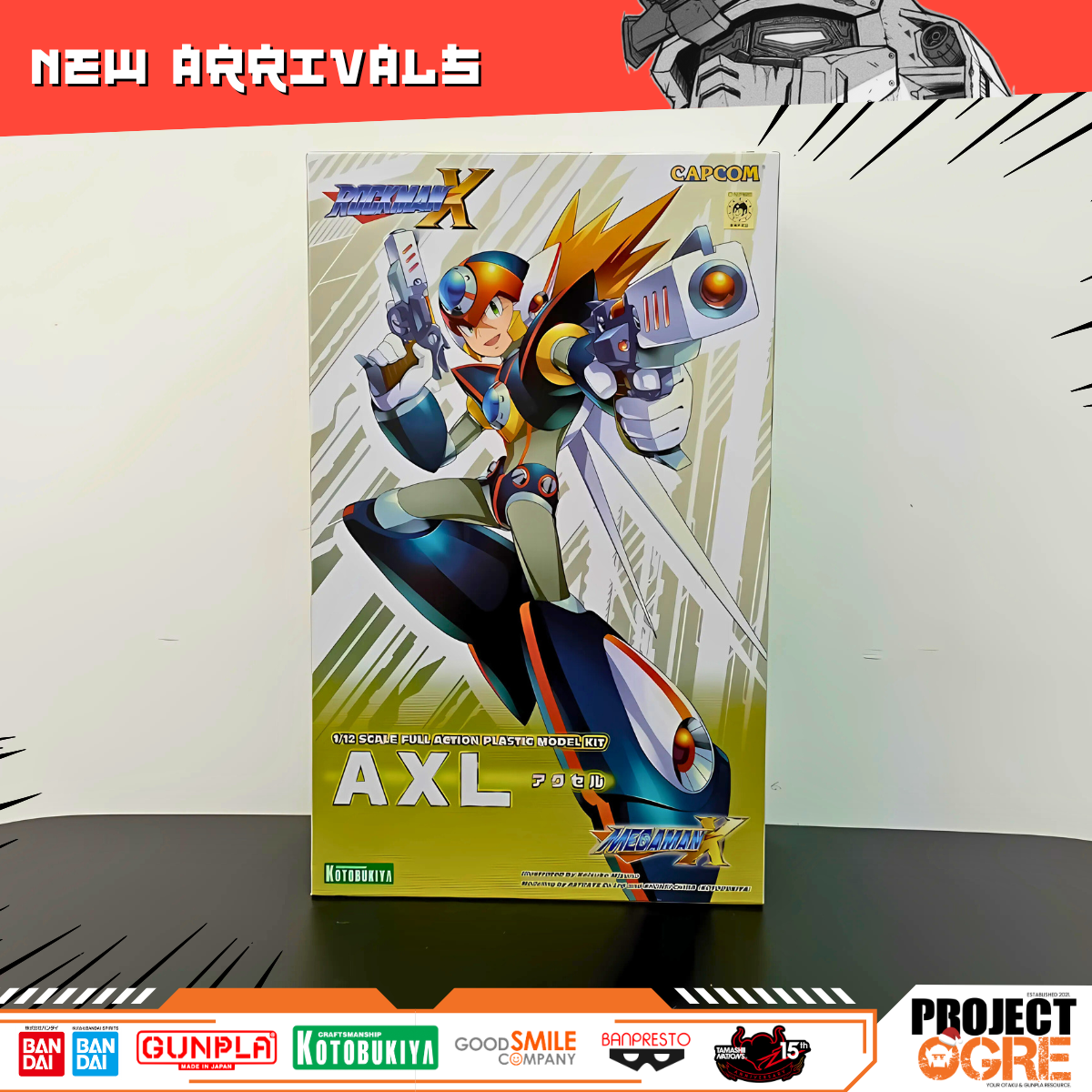 IN STOCK Kotobukiya 1/12 AXL Mega Man / RockMan X Model Kit