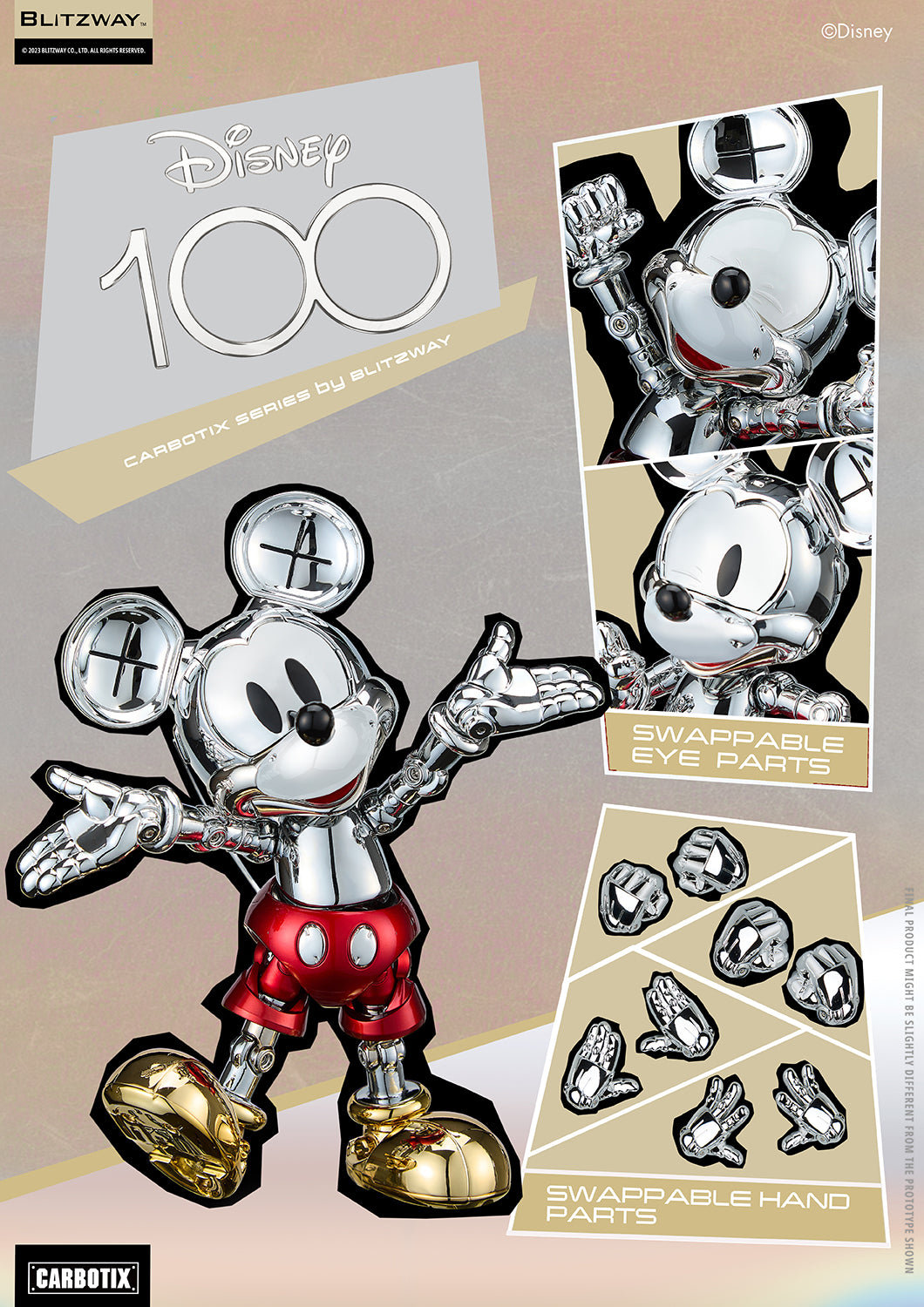 PREORDER BLITZWAY D100 Mickey Mouse Chrome Ver. BW-CA-10508