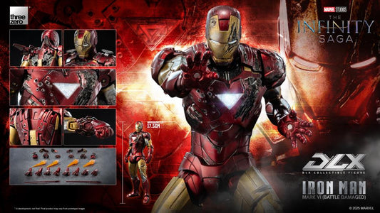 PREORDER Marvel: The Infinity Saga DLX Iron Man Mark 6 (Battle Damaged Ver.) 1/12 Scale Action Figure