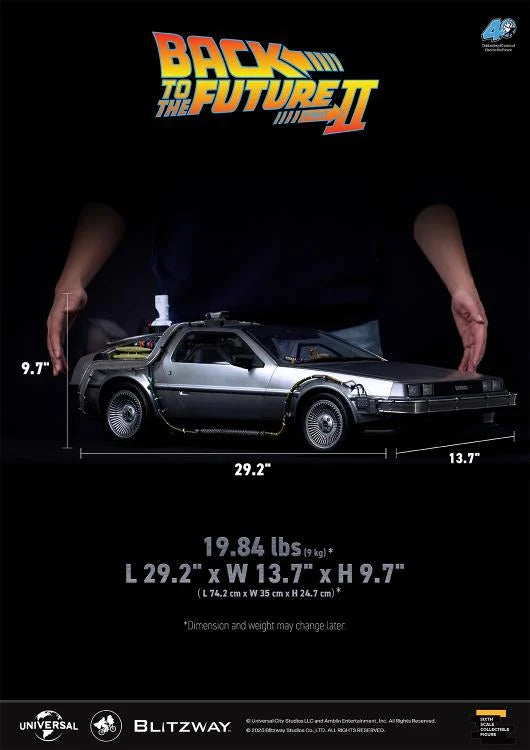 PREORDER Back to the Future Part II DeLorean 1/6 Scale Vehicle