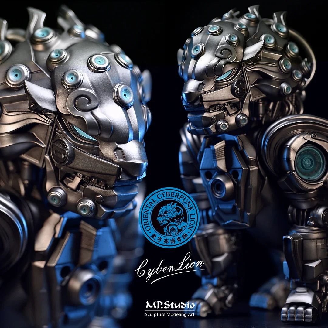 PREORDER MP Studio Cyber Beast series "The Lion Comes to Run" · Cyber Leo Static Feng Shui MP001 Statue (GK)