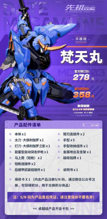 PREORDER Progenitor Effect Illustrious Class MCT-J03 Date Masamune Brahma Maru Mecha Action Figure