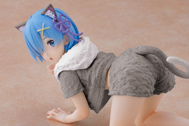 PREORDER Re:Zero Starting Life in Another World Desktop Cute Figure - Rem (Cat Roomwear Ver.) Renewal Edition