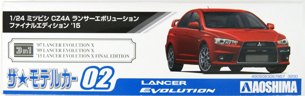 PREORDER Aoshima The Model Car 1/24 Mitsubishi CZ4A Lancer Evolution Final Edition '15 Plastic Model