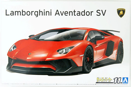 PREORDER Aoshima The Super Car 1/24 '15 Lamborghini Aventador SV Plastic Model