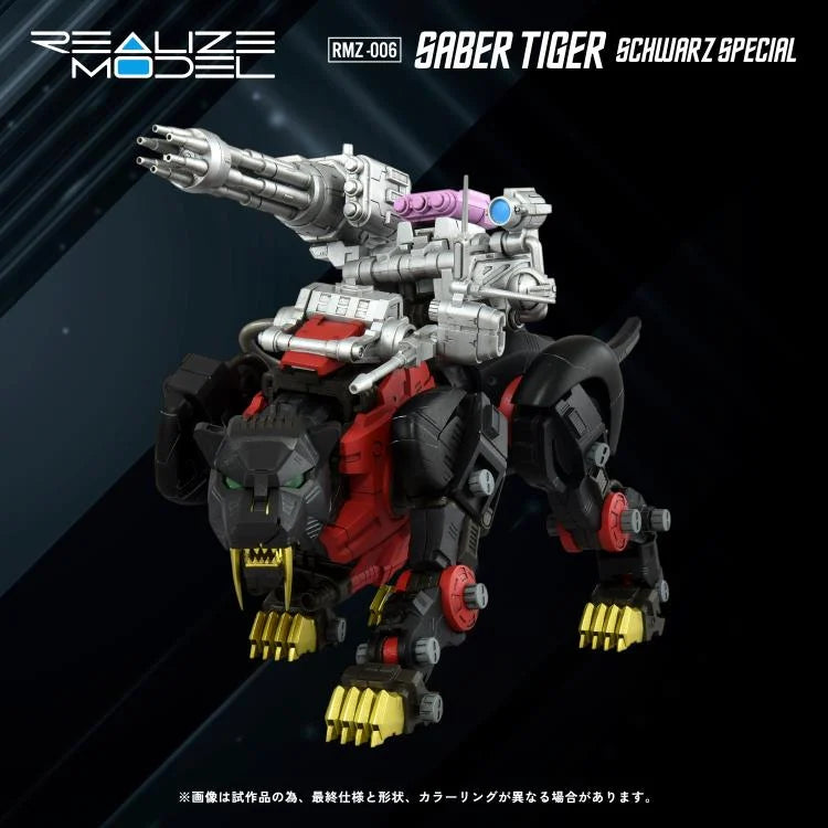 PREORDER Zoids Realize Model RMZ-006 Saber Tiger (Schwarz Special Ver.) 1/100 Scale Model Kit