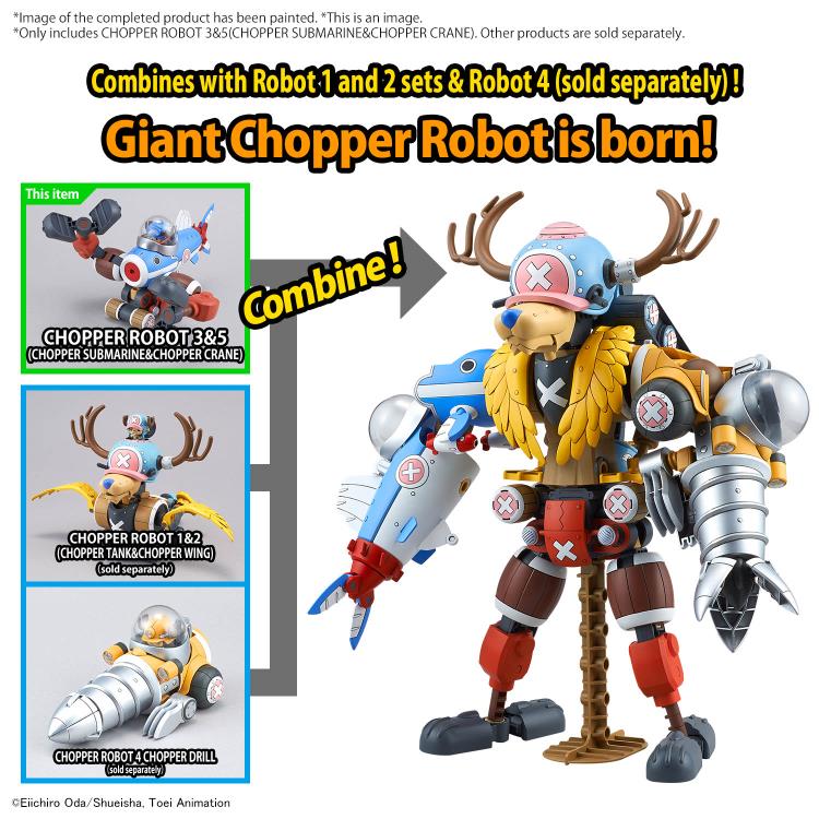 PREORDER One Piece Chopper Robo 03 Chopper Submarine & 05 Chopper Crane Model Kit Set