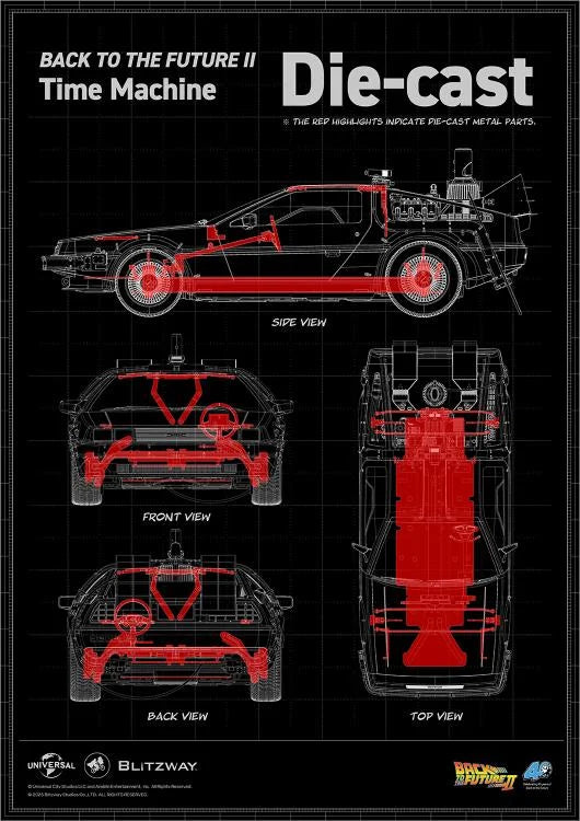 PREORDER Back to the Future Part II DeLorean 1/6 Scale Vehicle