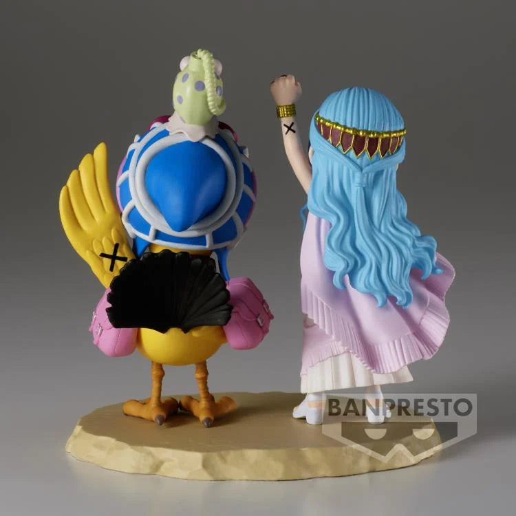 PREORDER One Piece World Collectable Figure Log Stories Nefertari Vivi & Karoo