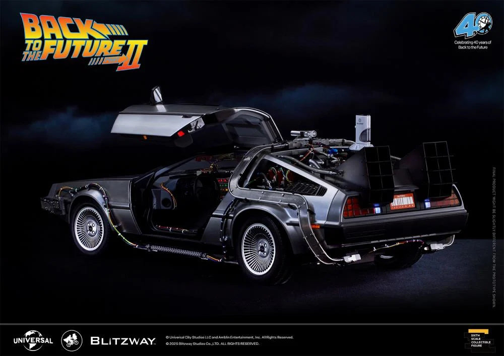 PREORDER Back to the Future Part II DeLorean 1/6 Scale Vehicle