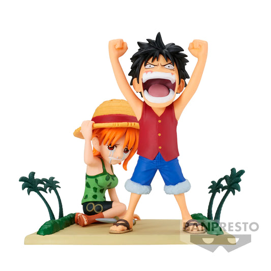 PREORDER ONE PIECE WORLD COLLECTABLE FIGURE LOG STORIES-MONKEY.D.LUFFY & NAMI-